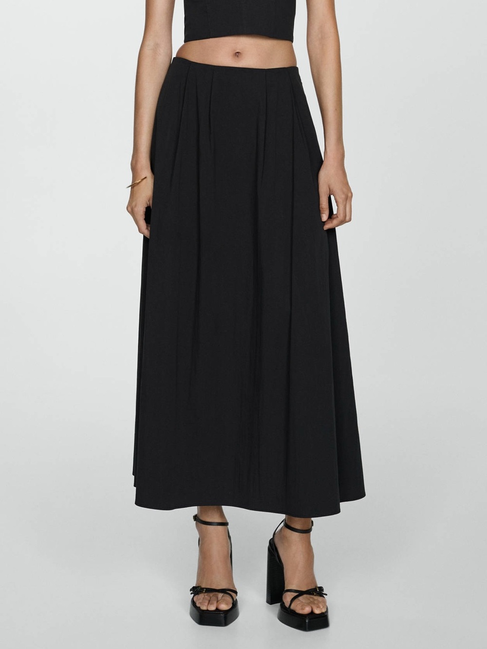 Women's Black Maxi Skirf